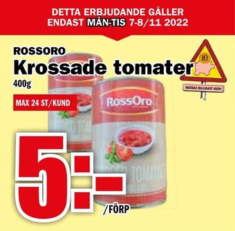 Matdax Krossade tomater erbjuda
