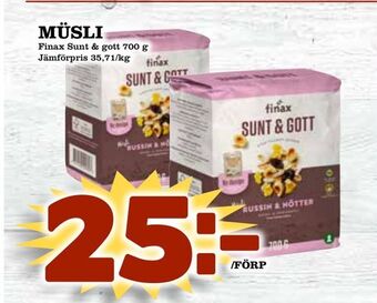 Matdax Müsli erbjuda