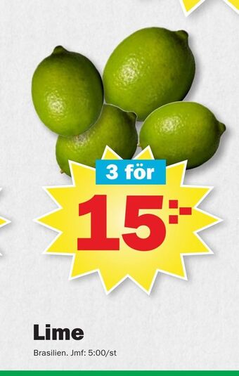 Pekås Lime erbjuda