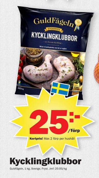 Pekås Kycklingklubbor erbjuda