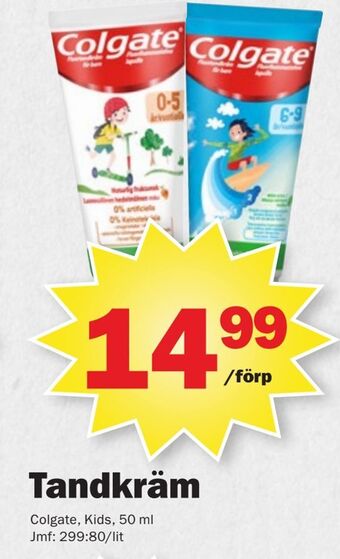 Pekås Tandkräm erbjuda