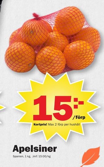 Pekås Apelsiner erbjuda