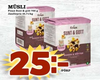 Supergrossen Müsli erbjuda