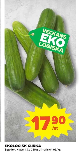 Coop Ekologisk gurka erbjuda