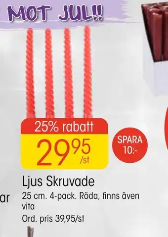 Ljus skruvade