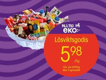 EKO Lösviktsgodis erbjuda