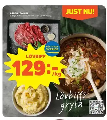 Färsk lövbiff
