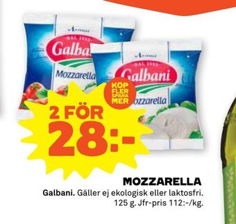 Stora Coop Mozzarella erbjuda