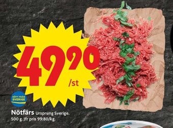 ICA Supermarket Nötfärs erbjuda