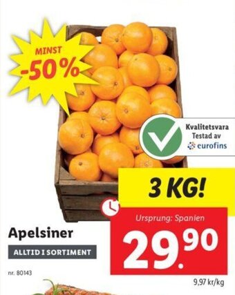 Lidl Apelsiner erbjuda