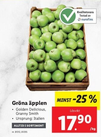 Lidl Gröna äpplen erbjuda