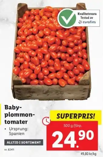 Lidl Baby plommontomater erbjuda
