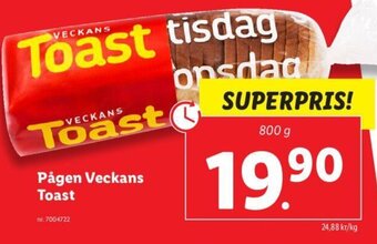 Lidl Pågen Veckans Toast erbjuda