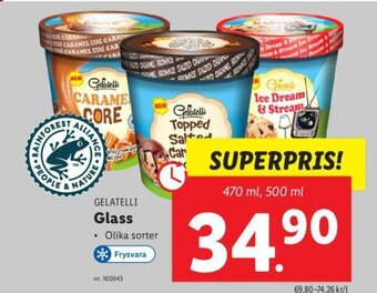 Lidl Gelatelli Glass erbjuda