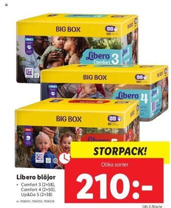 Lidl Libero Blöjor erbjuda