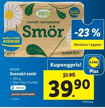 Lidl Ängens Svenskt smör erbjuda