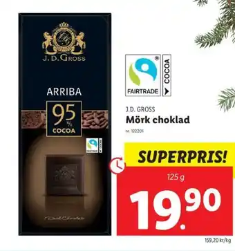 Lidl J.D Gross Mörk choklad erbjuda