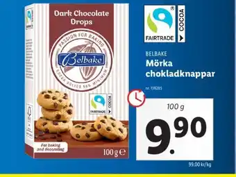 Lidl Belbake Mörka Chokladknappar erbjuda