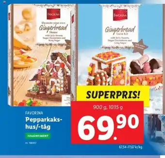 Lidl Favorina Pepparkakshus-/ tåg erbjuda
