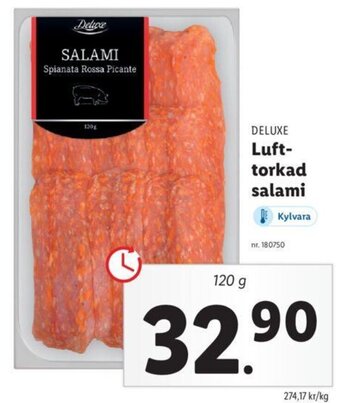Lidl Deluxe Lufttorkad salami erbjuda