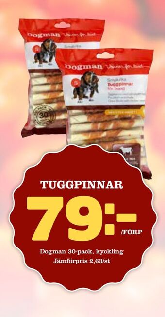 Supergrossen Tuggpinnar erbjuda