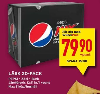 Willys Läsk 20-pack erbjuda