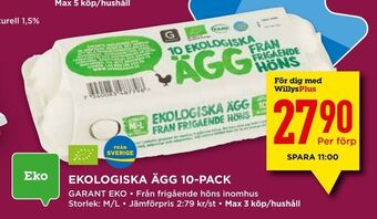 Willys Ekologiska ägg 10-pack erbjuda