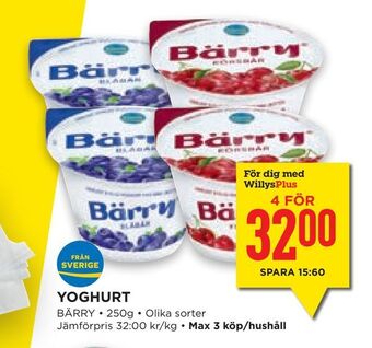 Willys Hemma Yoghurt erbjuda