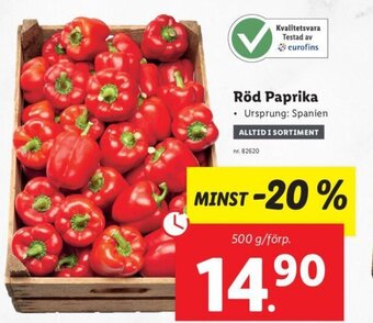 Lidl Röd Paprika erbjuda
