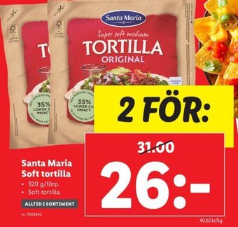 Lidl Santa Maria Soft Tortilla erbjuda