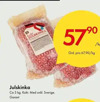 Snabbgross Julskinka Garant erbjuda
