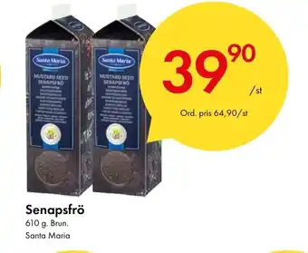 Snabbgross Senapsfrö Santa Maria erbjuda