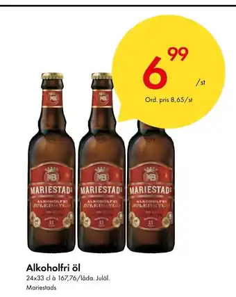Alkoholfri Öl 24 x 33 cl. Mariestads