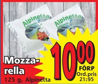 Supergrossen Mozzarella erbjuda