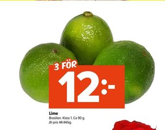 Coop Extra Lime erbjuda