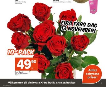 Coop Extra Rosor 10-pack erbjuda