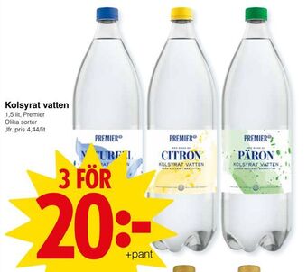 Matöppet Kolsyrat vatten erbjuda