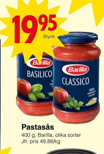 Matöppet Pastasås erbjuda