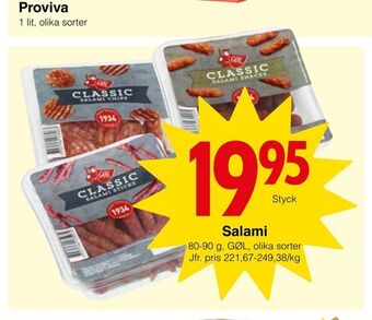 Matöppet Salami erbjuda