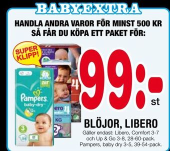 Nya Pulsen Blöjor, libero erbjuda