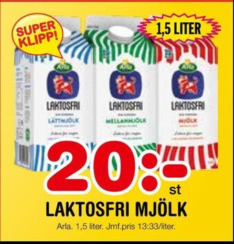 Nya Pulsen Laktosfri mjölk erbjuda