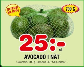 Nya Pulsen Avocado i nät erbjuda