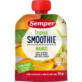 Hemköp Smoothie tropisk äpple mango från 6 månader erbjuda