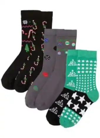 Bonprix Strumpor (3-pack) med olika motiv och gåvokort erbjuda