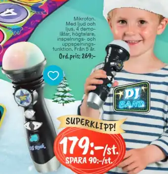 Mikrofon med ljud och ljus