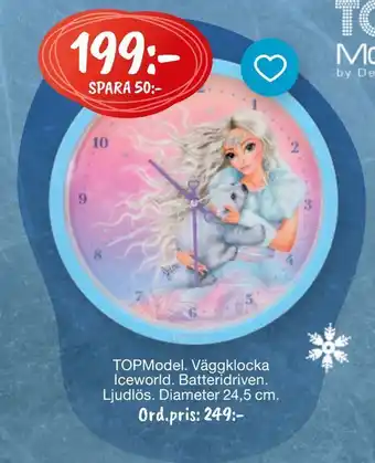 Topmodel. väggklocka iceworld