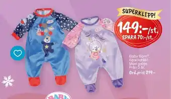 Leklust Baby born ® sparkdräkt erbjuda