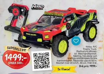 Leklust Nikko. r/c trophy truck erbjuda