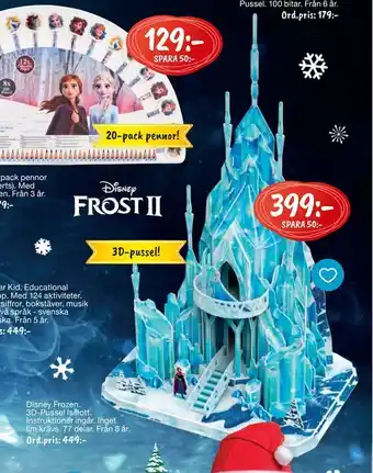 Leklust Disney frozen. 3d-pussel isslott erbjuda