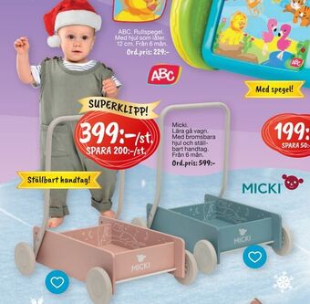 Micki. lära gå vagn